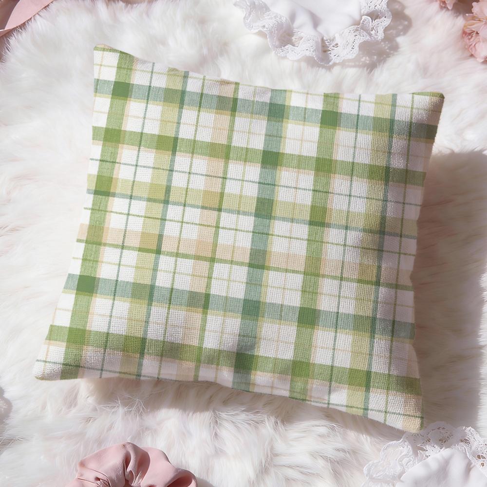 Checkered pattern Cushion Cover Premium Comfort Reversible Pillow Cove Two in One Design for Any Room Car Interior