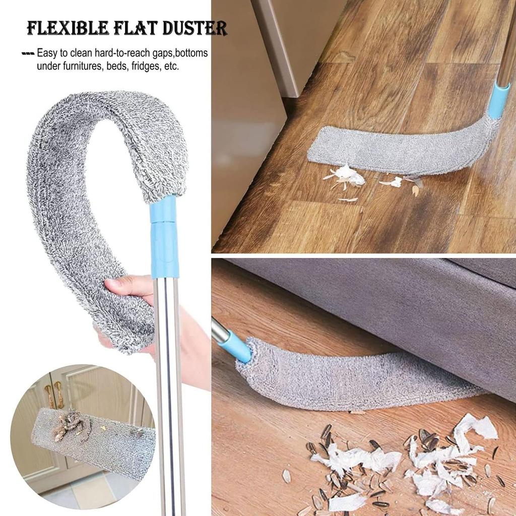 1/2/3pcs Cloth Retractable Dust Cleaner Under Appliance Microfiber Furniture Bedroom Sofa Bottom Household with Pole Washable