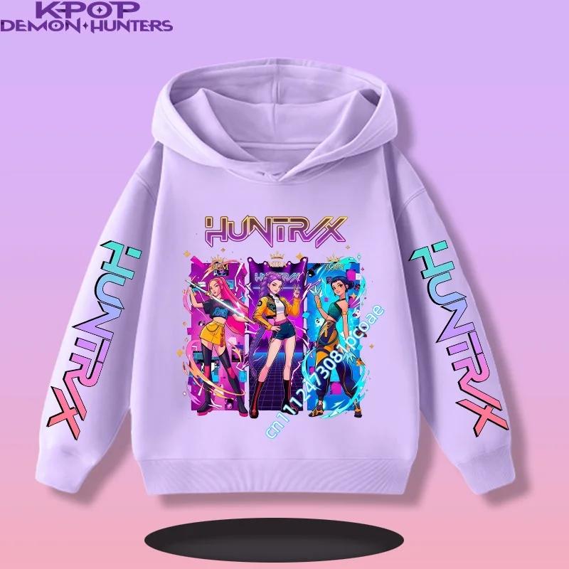 2026 New Fall and Winter New Cute Fashion Hoodie KPOP Demon Hunters Children's Sweatshirt Girls' Clothes Girls' Sweatshirt