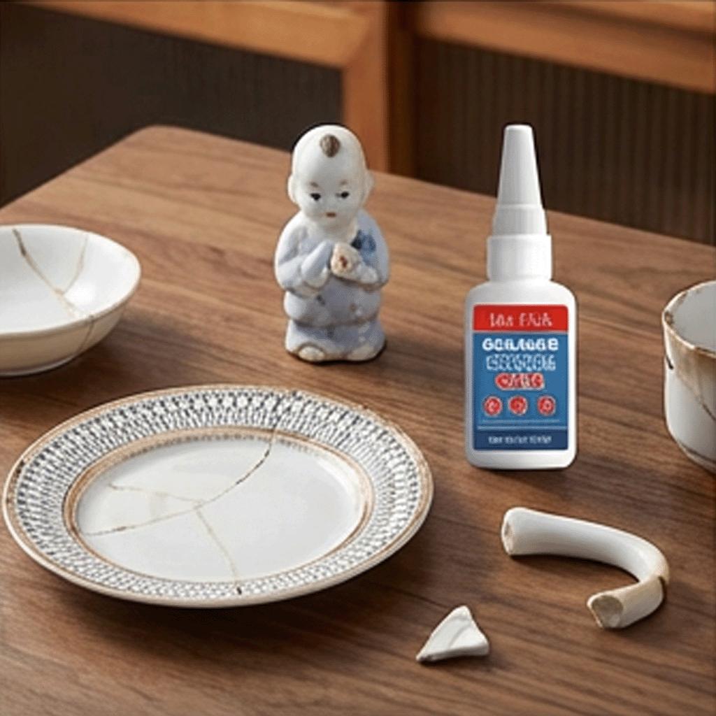 Ceramic Glue Liquid Adhesive Strong Porcelain Repair Pottery Fix Waterproof Bond for Vase Mug DIY Craft with Dropper 50g
