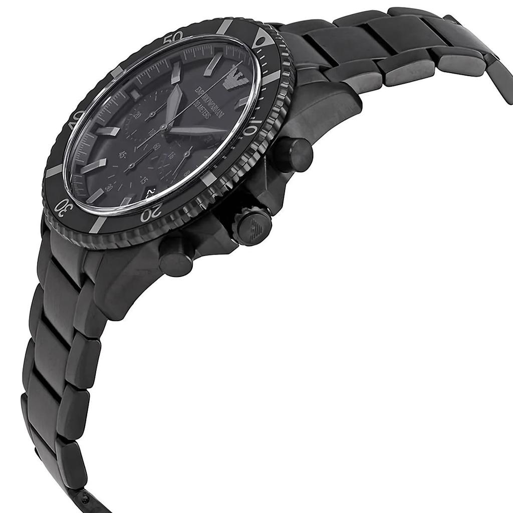 Emporio Armani AR11363 Herren-Chronograph, komplett in Schwarz