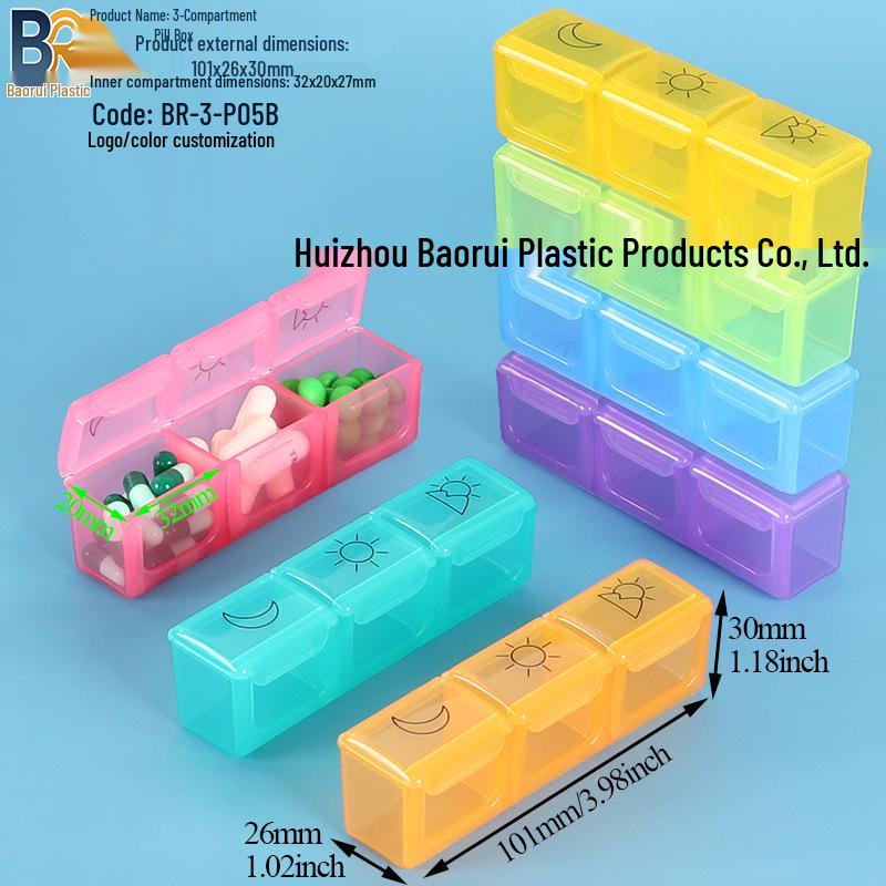 7-Day Round Petal Pill Box: Compact 7-Grid Medicine Organizer for Travel