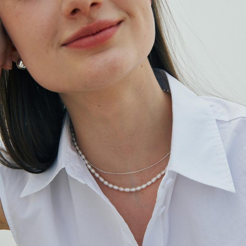 VERTE 925 Silver Boule Necklace