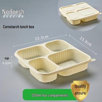 ZISIZ Caja de Almuerzo Desechable de Papel de Almidón de Maíz