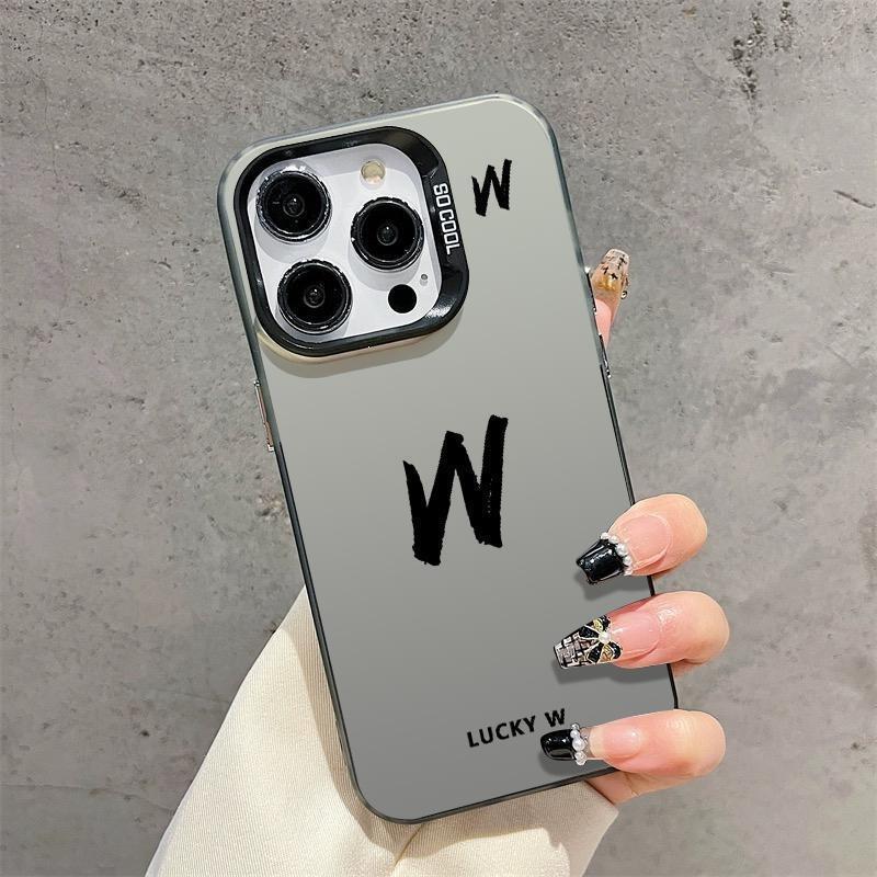 Simple lucky letter couple mobile phone case Apple 15Pro mobile phone case 14ProMax/13/12/11 personality 8