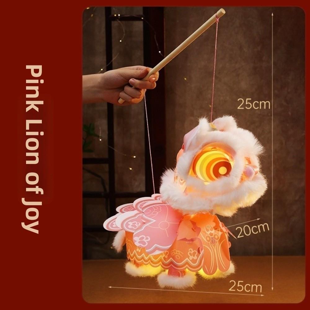 DIY Material Package New Year Lion Dance Lantern Luminous Hand-held Lantern  Chinese New Year