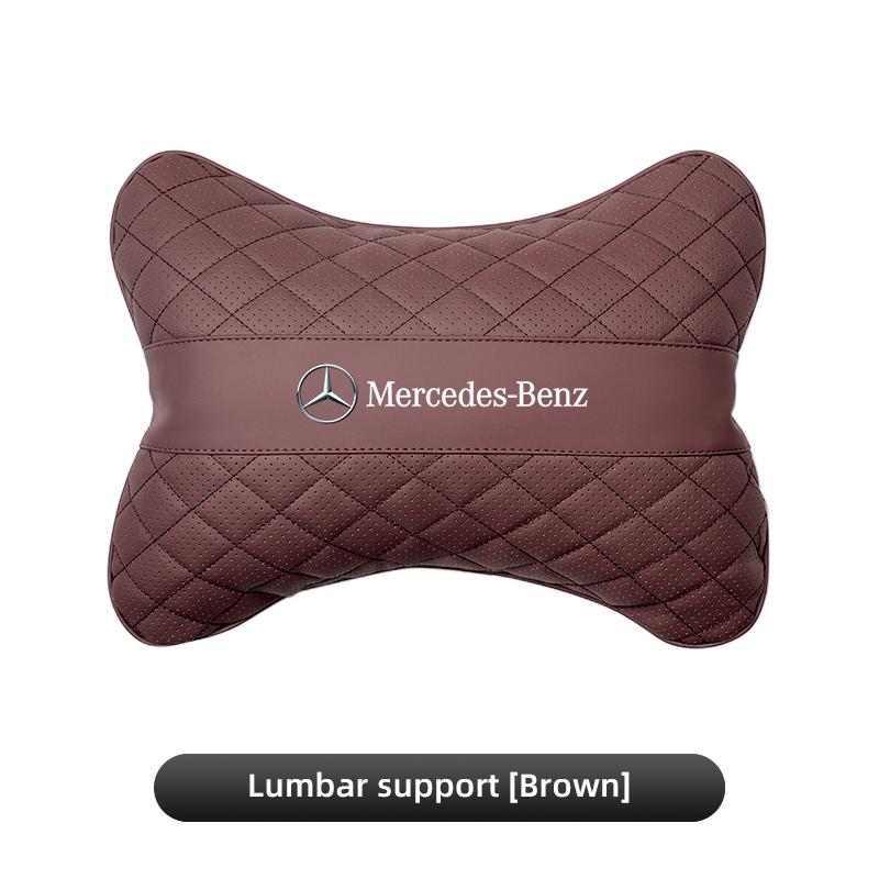 GLC GLB Car Leather Headrest Seat Lumbar Pillow Accessories For Mercedes Benz AMG W203 W206 W220 W205 W211 W177 W204 W213 W214
