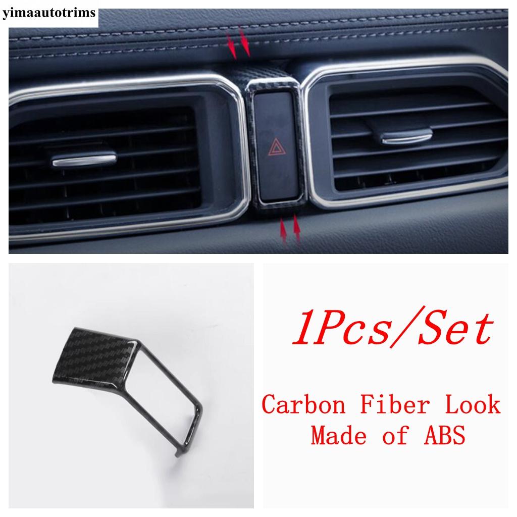 Car Dashboard Warning Light Lamp Alert Push Button Switch Frame Sticker Cover Trim Accessories For Mazda CX5 CX-5 2017 - 2024 KF