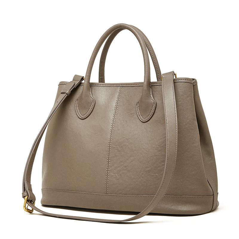 Real Leather Handbag - Large Capacity Women's Bag, Fashionable Shoulder Bag, High-end Tote Bag