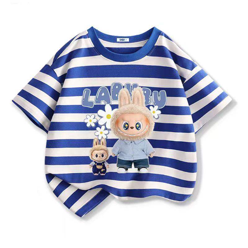 Girl Boy Short Sleeve Tee LABUBU Anime 3D Print Cartoon Anime Kids T-Shirt Summer T-Shirt Tops