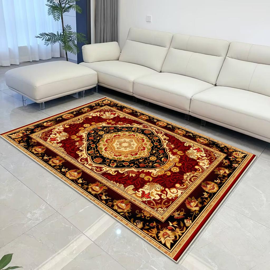 Persische Luxusteppiche zur Wohnzimmerdekoration Zuhause Großer Teppich Rutschfest Schlafzimmer Lounge Teppich Waschbare Sofa Couchtischmatte