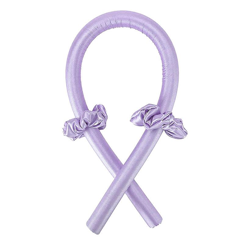 

HeatlessHair Rollers Headband Curling Rod Foam Curler Silk Curling Ribbon Hair Ring DIYHair Styling Tools Make Hair Curls фіолетовий