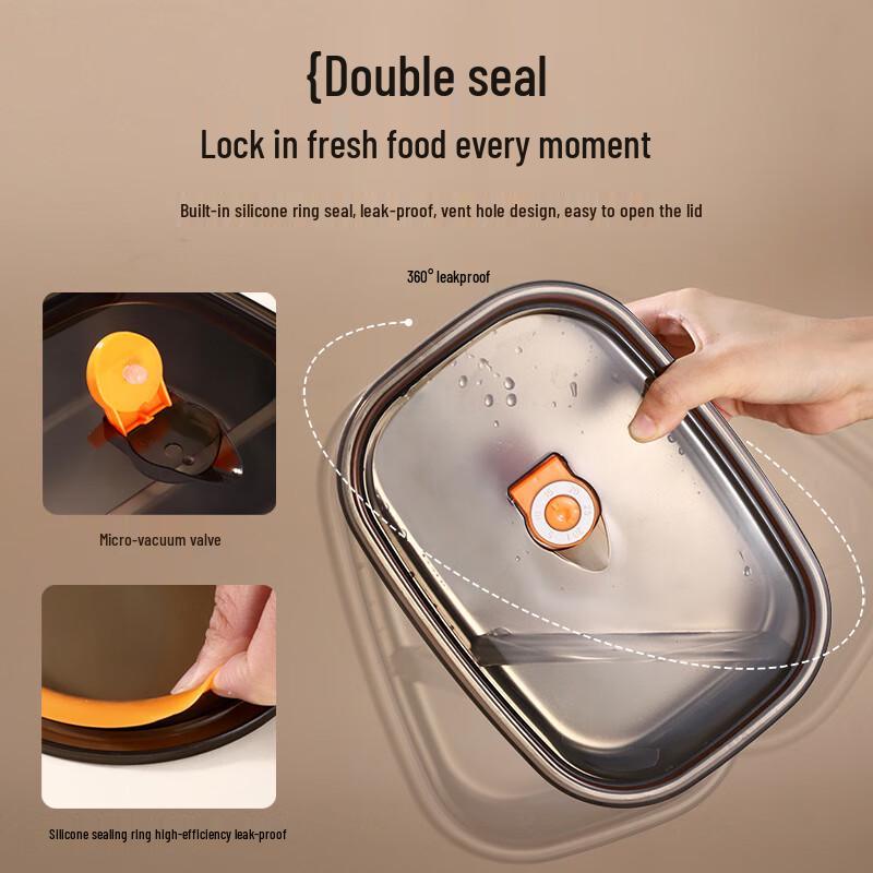 ZhiShi 304 Stainless Steel Microwaveable Lunch Box Set