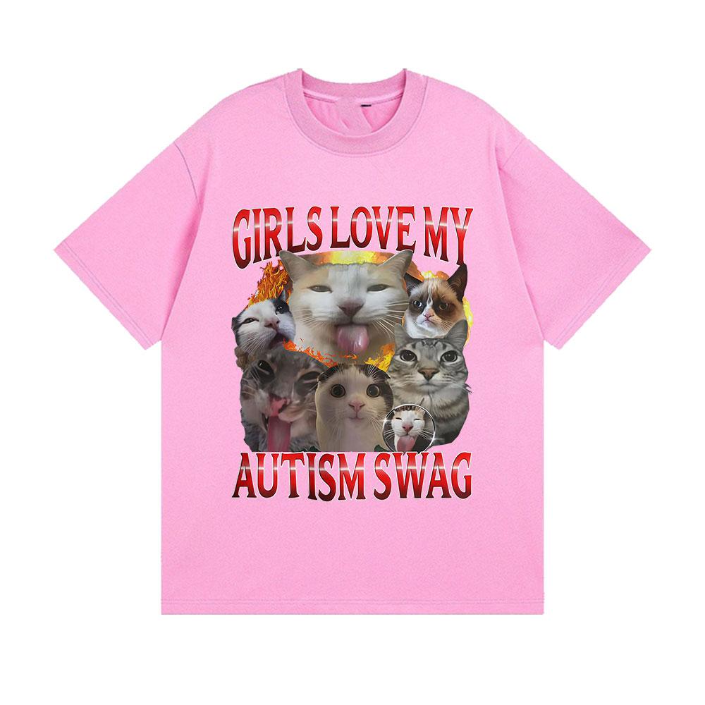 Funny Cute Cat Meme Graphic T-Shirt Men Women Casual Short Sleeve TShirt Fashion High Quality Cotton T Shirts Top