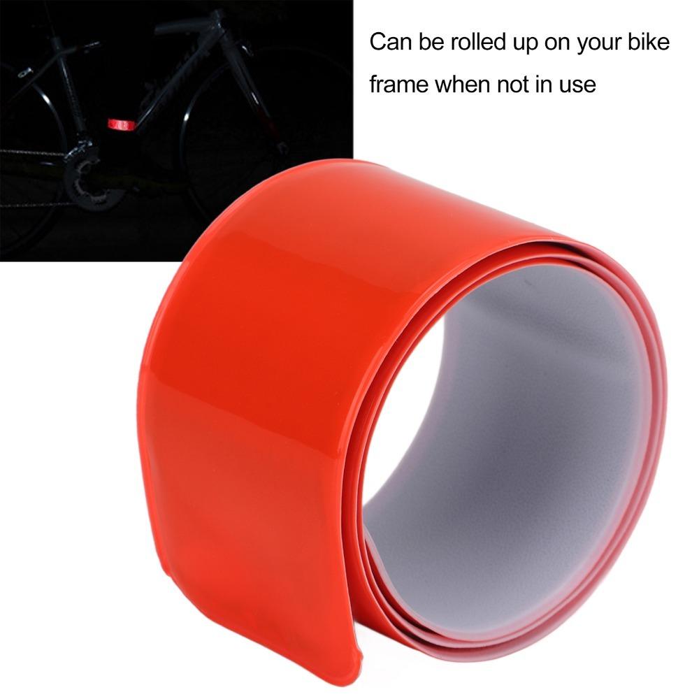 10PCS 40*3cm Reflective Slap Bands High Visibility Safety Reflector Strips  for Adults оранжевый