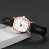 Fashion Minimalism Women Watches Small Square Dial Leather Strap Quartz Watch for Girls Clock