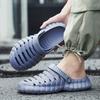 2025 summer outdoor two wear beach hole shoes breathable thick-soled sandals river-walking slippers foreign trade bag head sandals men