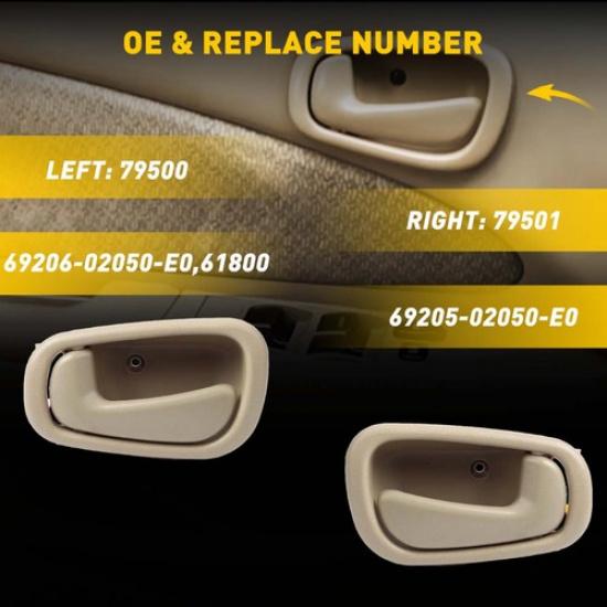 4 PCS For 1998 1999 2000 2001 2002 Toyota Corolla Chevy Prizm Front Door Handle