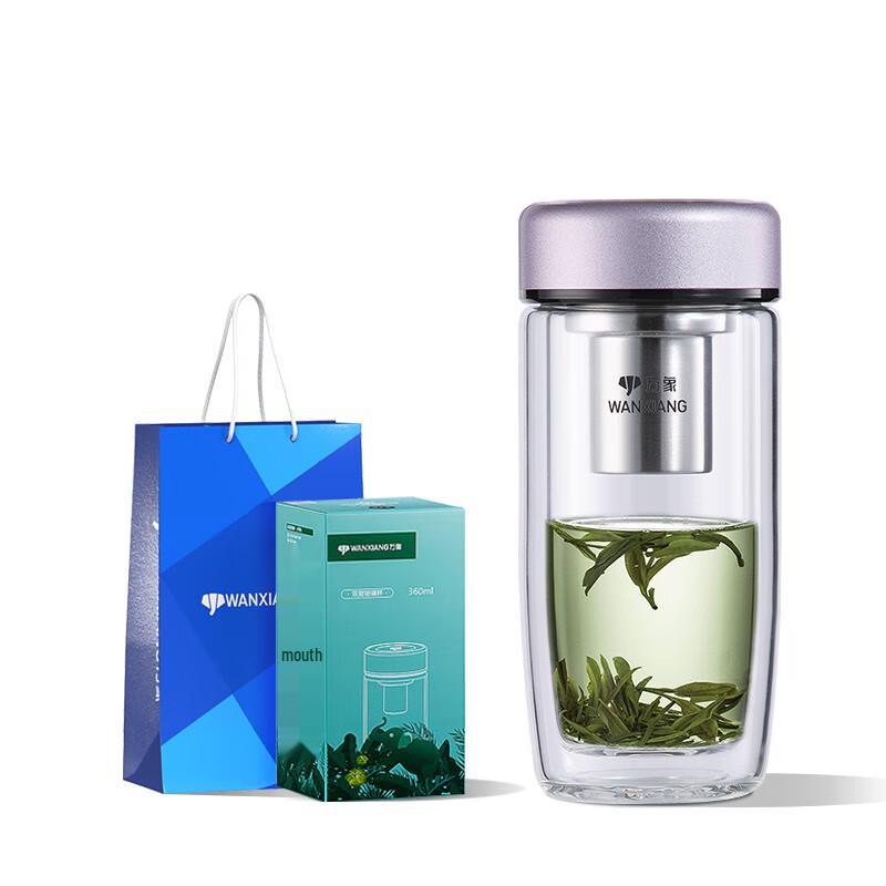 Wanxiang Double-Layer Insulated Glass Water Bottle