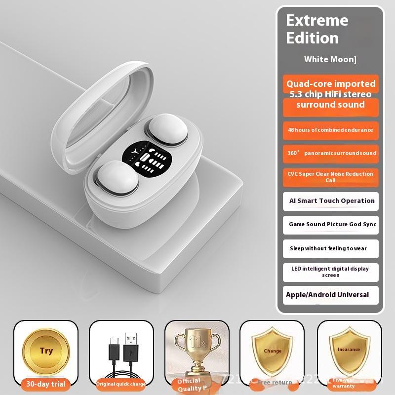 Unsichtbares, ultra-mini-kabelloses Bluetooth-Headset im Ohr, versteckt, echtes kabelloses, ultralanges Leben, HD-Anruf