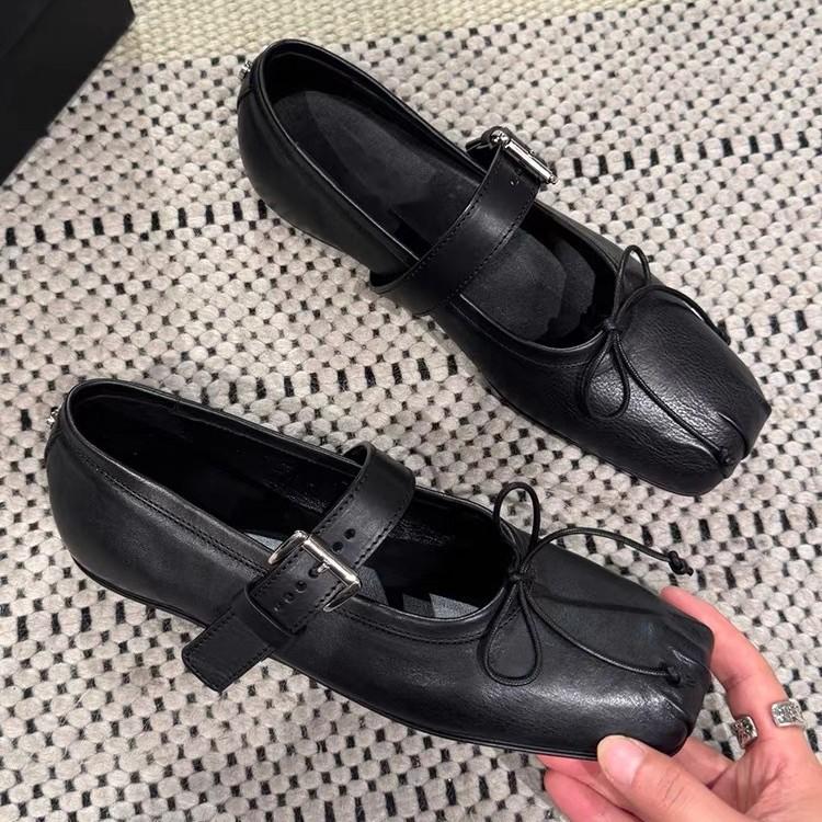 

Premium pleated square head temperament one-word buckle belt single shoes women s retro shallow mouth bow small leather shoes 40 чёрный
