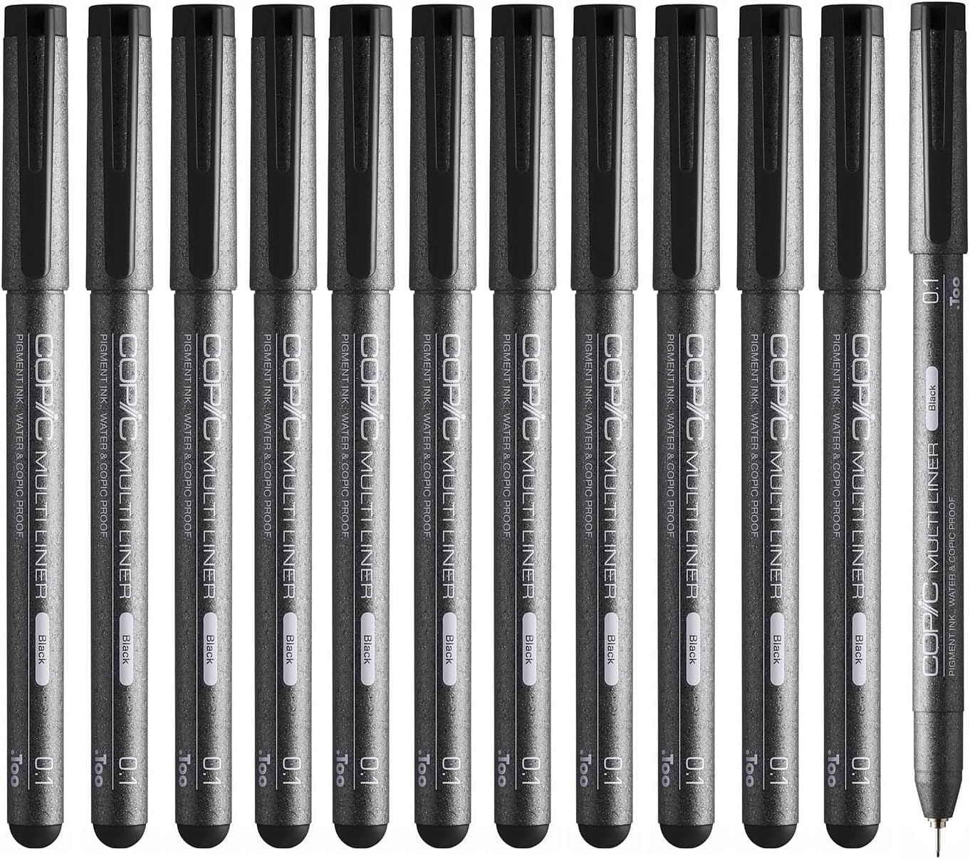 Too Copic Multiliner Black 0.1mm [Set of 12]