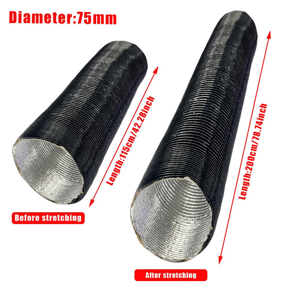 1PCS 25mm 42mm 60mm 75mm 90mm Diameter 60-200cm Length Air Diesel Parking Heater Duct Pipe Tube Hose for Car Truck VAN Camper