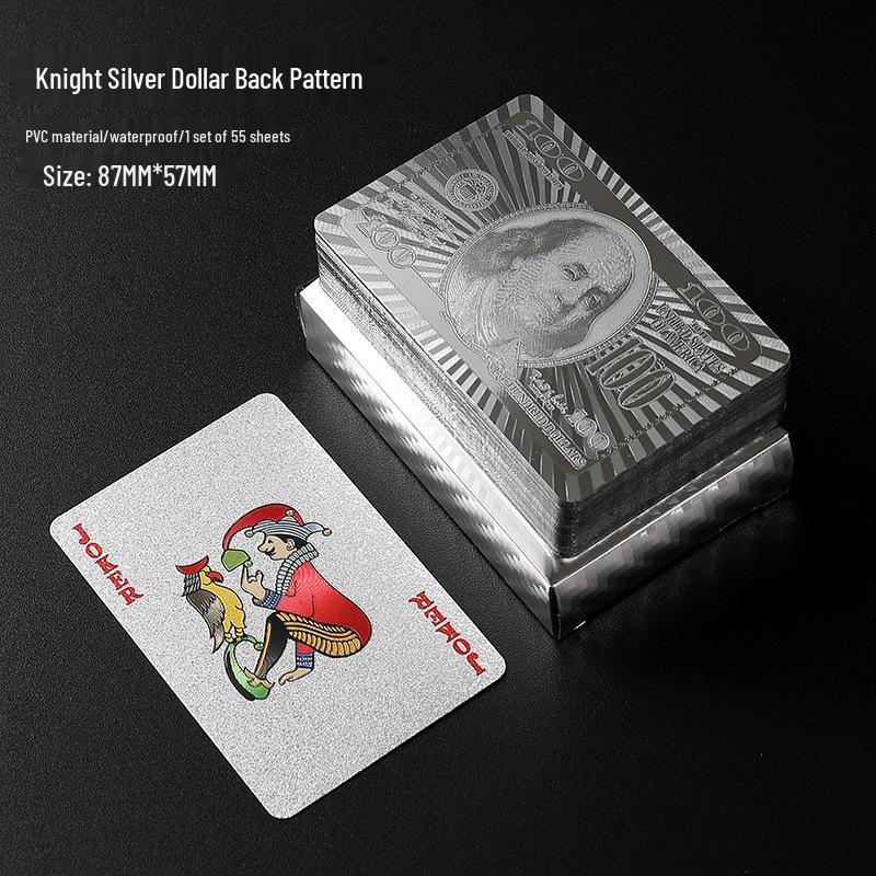 Luxury Gold PVC Playing Cards: Waterproof, Fold-Proof, Wear and Dirt Resistant, Washable.
