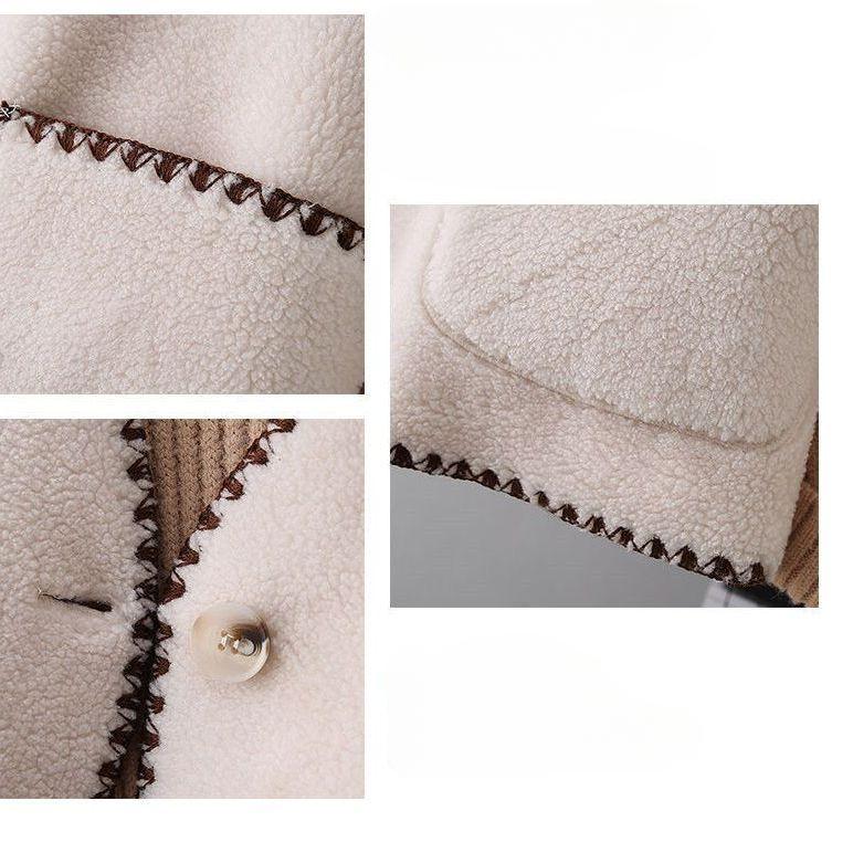 Vests New Spring Autumn Women Button Waistcoat Lamb Hair Winter Thermal Warm Thick Fleece Vests Sleeveless Jacket Ladies Coats