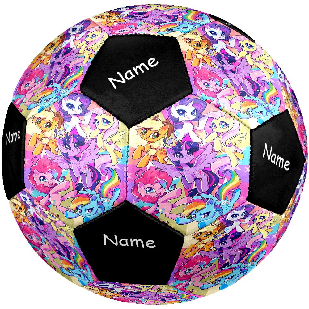 Custom Name My Little Pony Theme Size 5 Soccer Ball, Suitable for Both Indoor and Outdoor Matches, a Gift Suitable for Everyone.