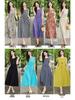 New Summer Floral Cotton-Silk Sleeveless Dress - Plus Size, Loose Fit, Slimming, Vacation Style Mom’s Long Dress