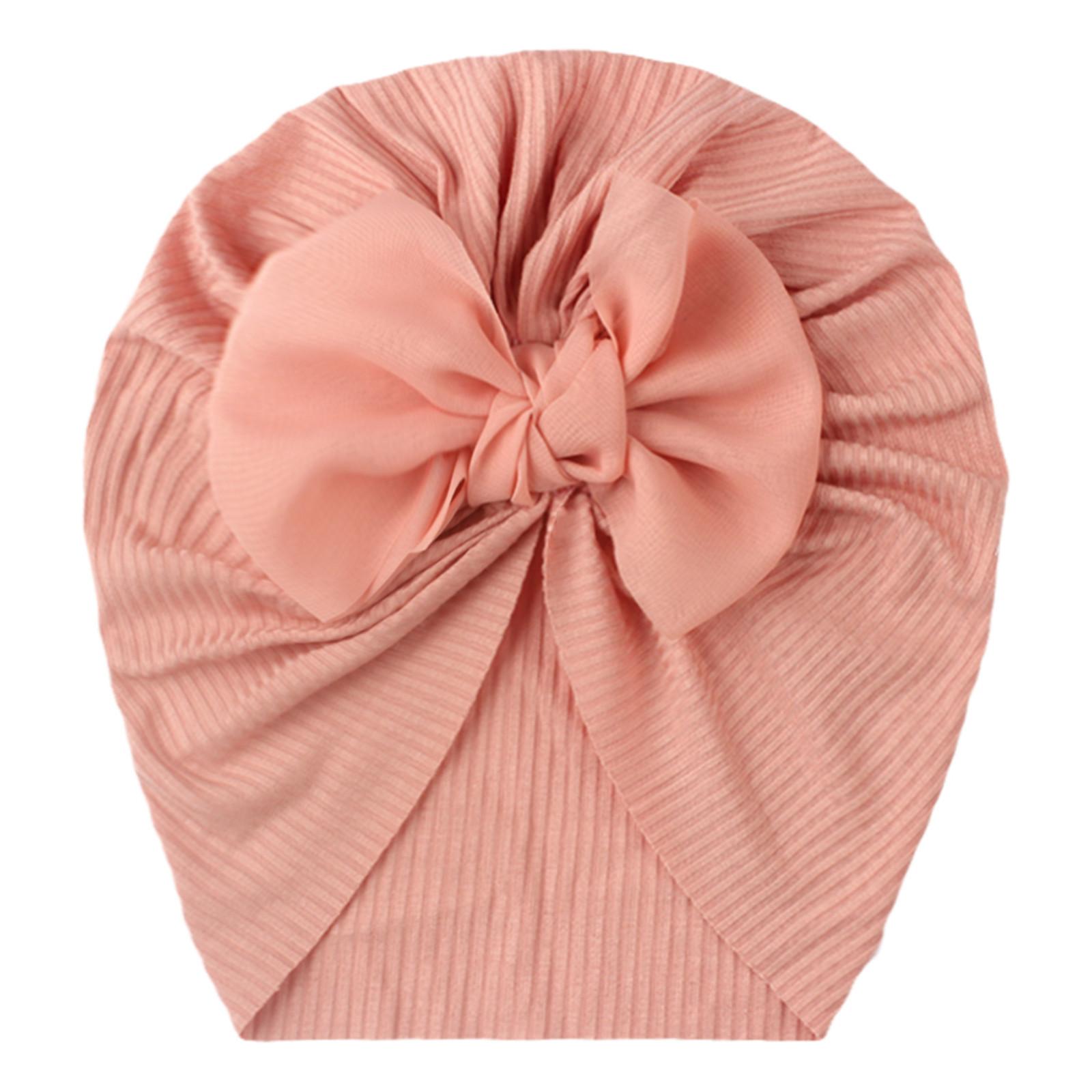 

Детские шапки-тюрбаны, тюрбан, узел-банд, мягкая, симпатичная шапочка для малышей 18*19cm розовый