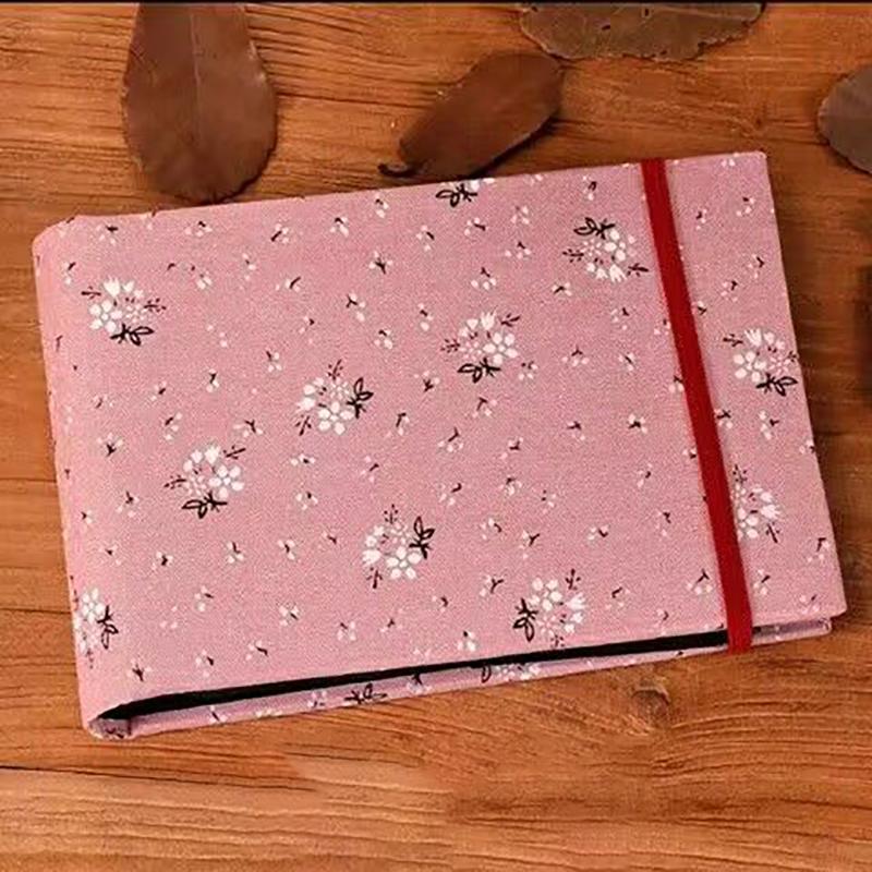 6-tums Fotoalbum Skrivbart Samling av Barns Tillväxtfoton 100 st Högkapacitet Tyg Konstpapper Mellanlägg Album