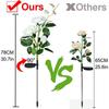 1/2/4PCS Chic Rose LED Lights Flower Lamp Garden Yard Outdoor Path Lawn Power Decoration