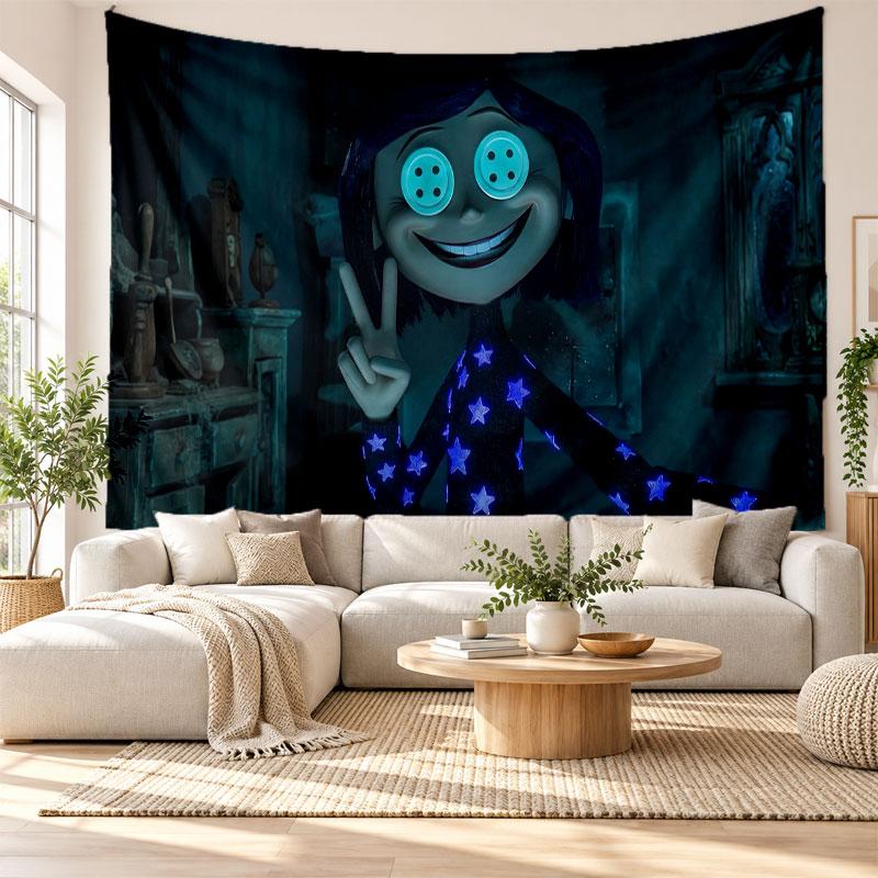 Coraline Other Mother Wall Tapestry Home Decor Hanging Cloth Art Background Tapestry for Bedroom