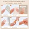 Medium Square Press On Nails French Tip Fake Nails With Summer Flower Design, Full Cover False Nails For Women And Girls