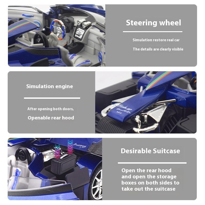 1/24 Scale Zonda HP Alloy Car Model Wind Son Car Model Collection Ornament Simulation Supercar Children Toy Car Boy Gift