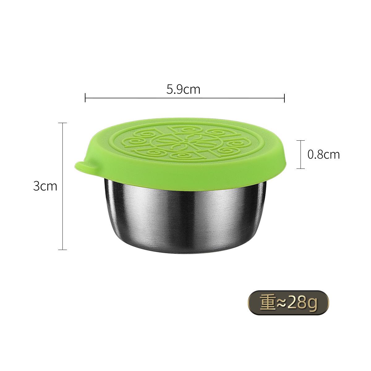 

6pcs Salad Dressing Container to Go, Leakproof Reusable Stainless Steel Small Container with Lid,Sauce Containers for Lunch box