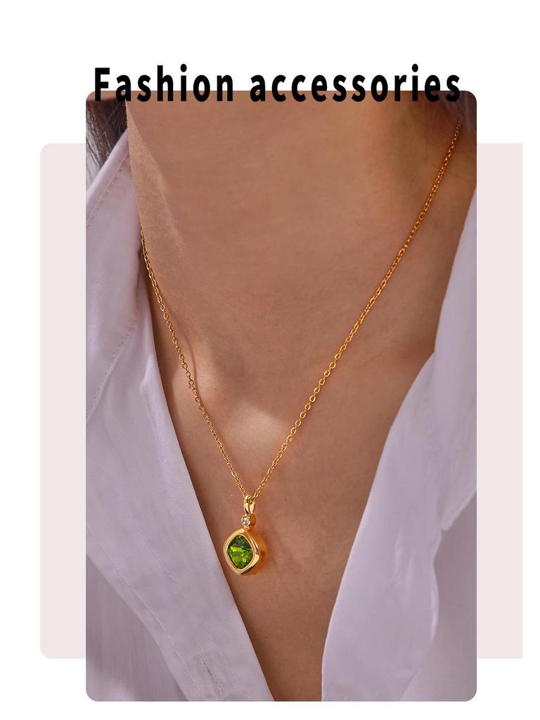 Chic Style Jewelry Set with Interchangeable Zircon - Unique Copper Design