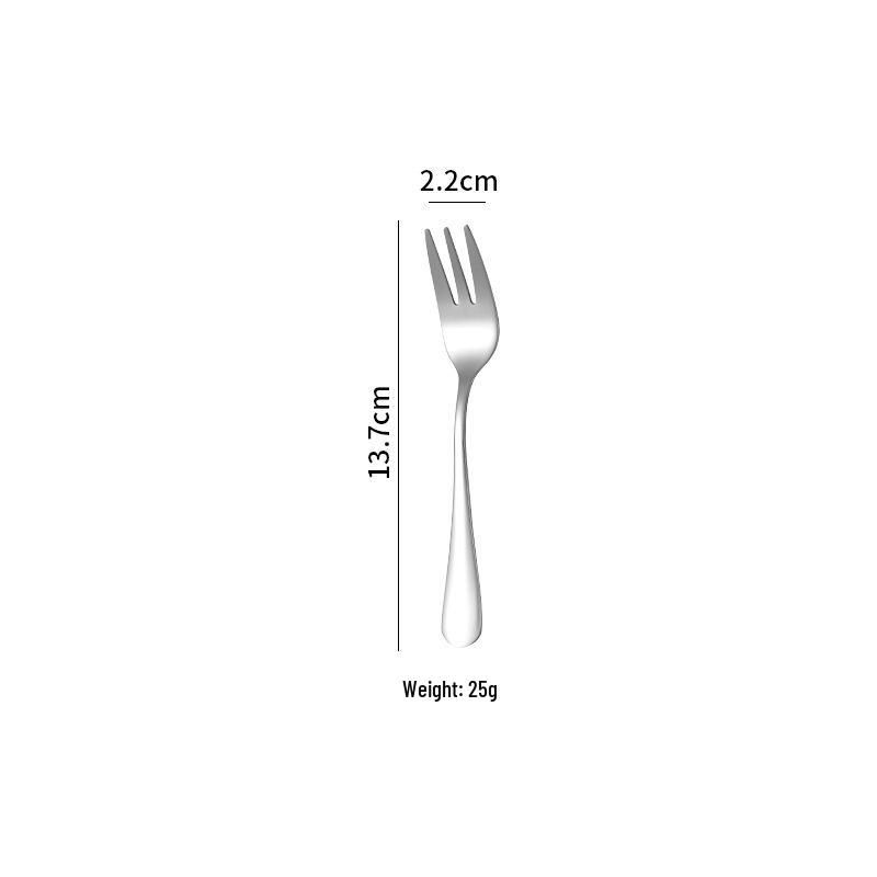 Stainless Steel Salad Dessert Fork - Thickened Design for Western Food, Pasta, Cake, & Fruit