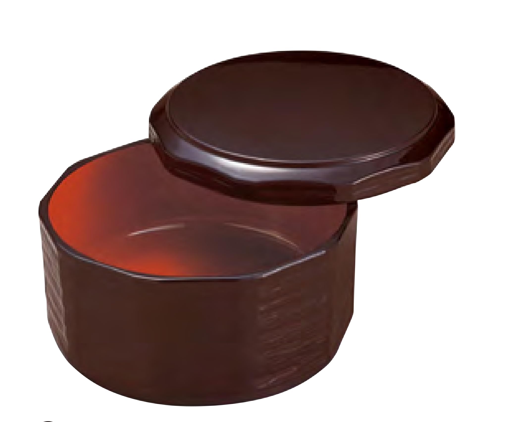 

Wakaizumi Lacquerware Eel Miniature Wood Carved Rice Red Bowl, Bowl, Interior, W-3-20