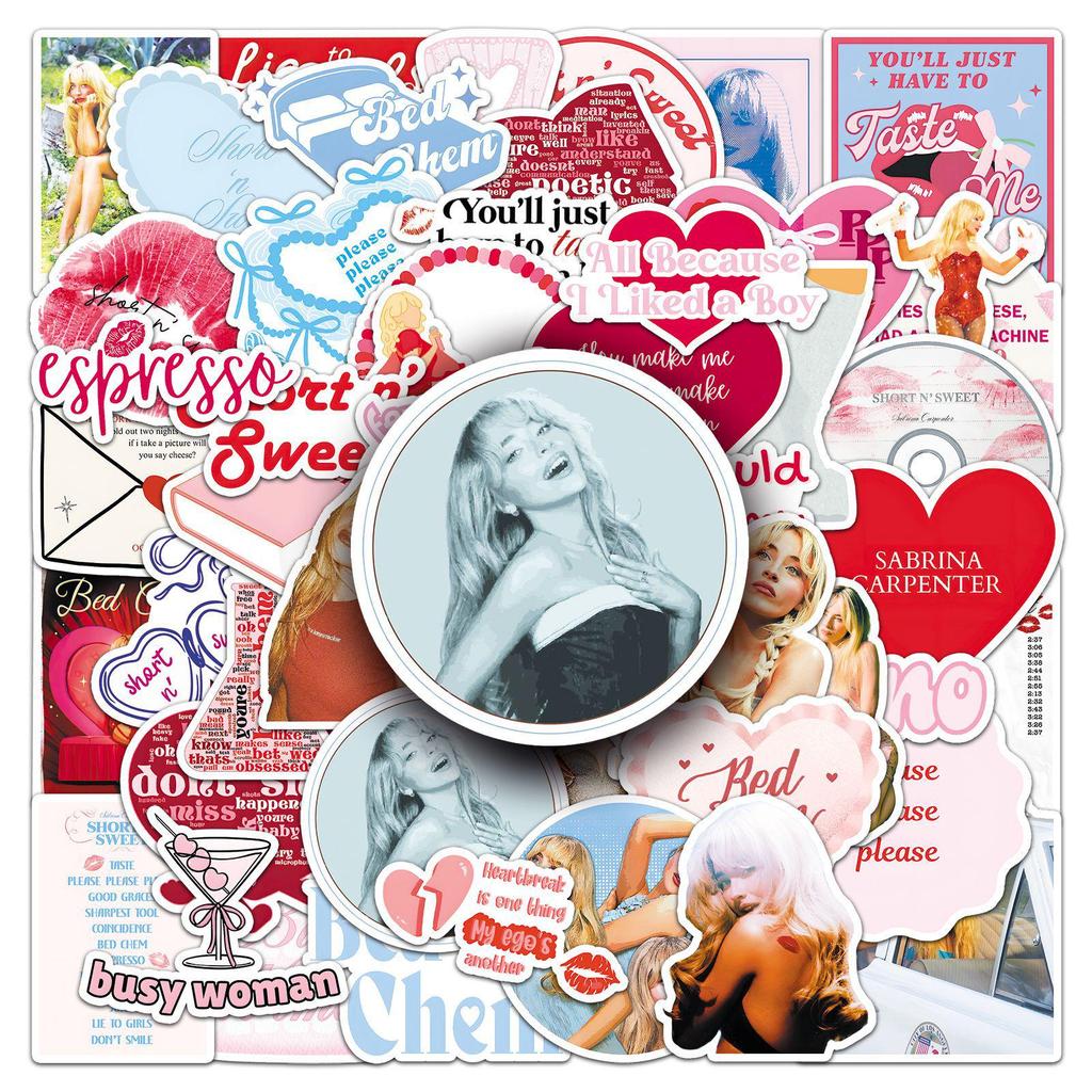 50 Sabrina Carpenter Stickers for DIY, Journals, Laptops & Phone Cases