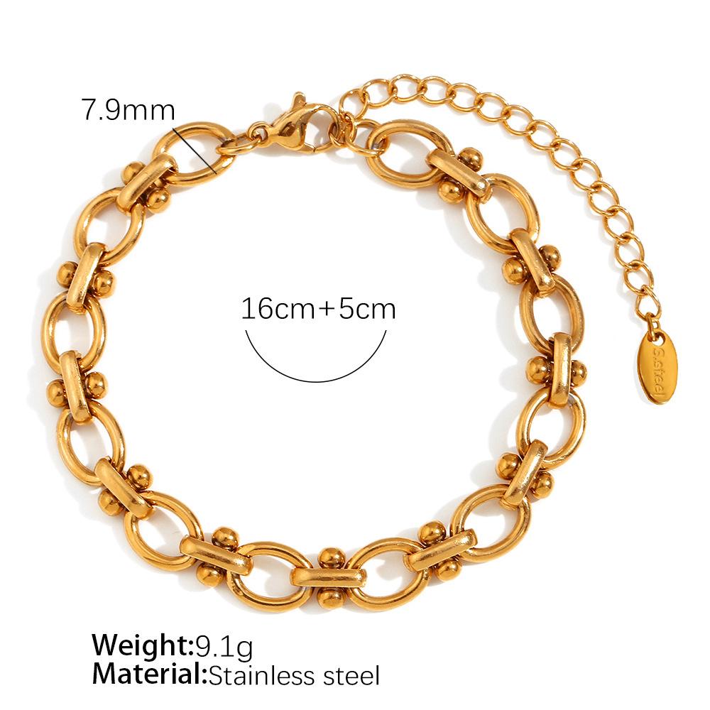 European and American simple personalized retro titanium steel bracelet women s advanced design bracelet collarbone chain