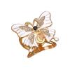 Lightweight Scarf Ring Jewelry Enamel Butterfly Ring, Sparkling Rhinestone Slide Durable for Women Retro Elegant Wrap Holder Neckerchiefs Scarves