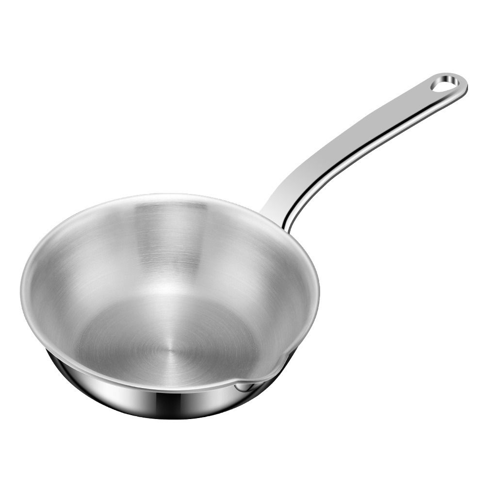 

13cm Oil Splashing Pan Diversion Port Breakfast Cooking Pot Stainless Steel Frying Egg Pan Sauces Oil Splashing Pan