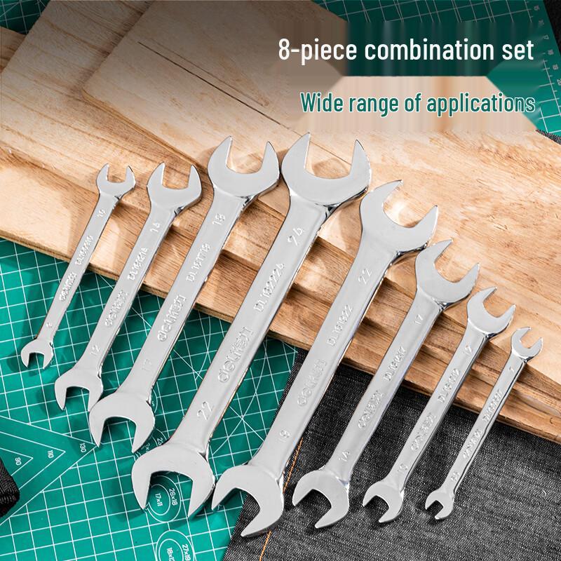Deli Mirror Finish Double Open-End Wrench Set