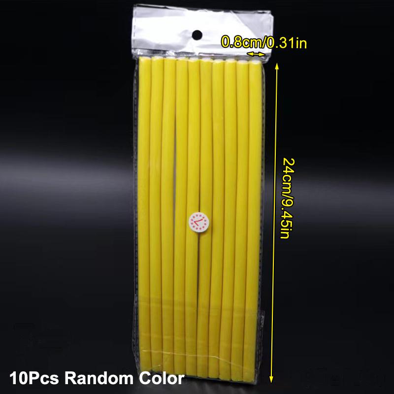 10Pcs Flexible Hair Curling Rod Hair Curler Makers Soft Foam Bendy Twist Curls Flexi Rollers Styling Tools No Heat Roller