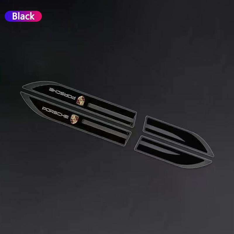 

2Pcs Epoxy Sticker Car Fender Side Wing Emblem Badge Sticker For Porsche Panamera Macan Boxster Cayman Cayenne 911 718 Accessory