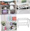 Holder Kitchen Shelf Organiser Floor Type Adjustable Extendable Double Layer Dishes Storage Rack Under Sink Multifunction Shelf