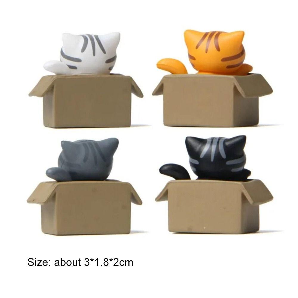 Micro Landscape Garden Kitten Statue Plastic Toy Miniature Figurines Mini Cat Ornament  Home Decor